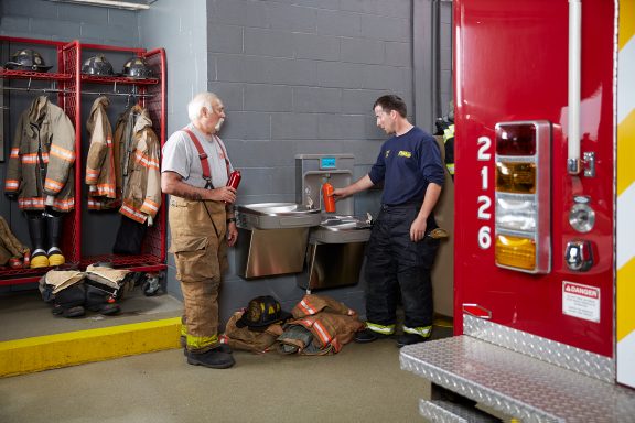 ezH2O Bottle Filling Station in Fire House