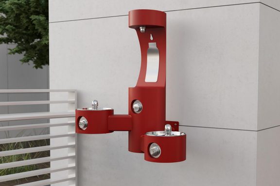 Red Outdoor Bottle Filling Station