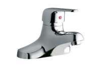 4" Centerset with Exposed Deck Lavatory Faucet Integral Spout Single Control 4" Wristblade Handle Chrome