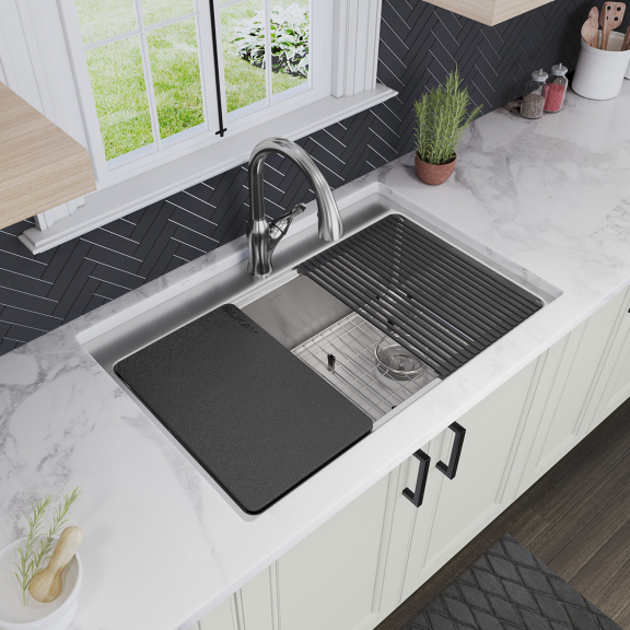 Elkay Releases New Stainless Steel Crosstown® Workstation Sinks