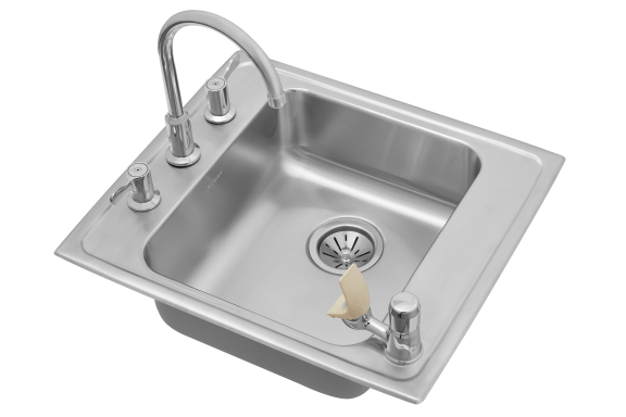 Stainless Steel Single Bowl Drop-in Classroom ADA Sink Kit