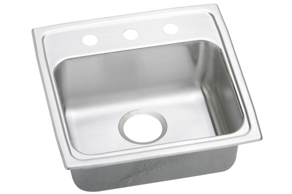 Lustertone Classic Stainless Steel Single Bowl Drop-in Sink