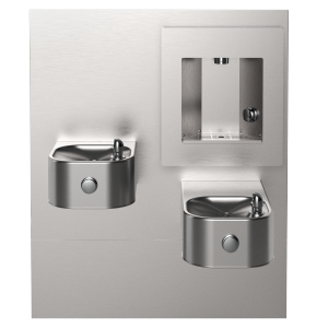 Vandal-Resistant Mechanical Bottle Filling Station With Bi-Level Soft Sides® Fountain	