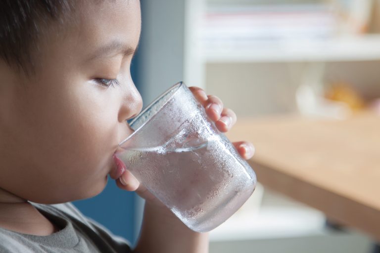 Child Drinking Cold Water