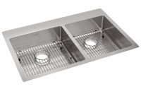 Crosstown 18 Gauge Stainless Steel 60/40 Double Bowl Dual Mount Sink Kit