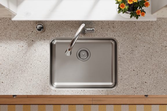 Elkay ELUHAD Gourmet Lustertone Undermount Sink, Stainless