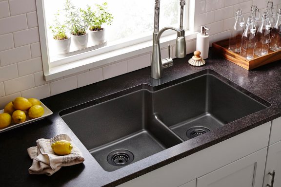 Granite/Quartz Composite - Blue - Drop-in Kitchen Sinks - Kitchen