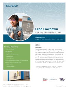 Lead Lowdown: Exploring the Dangers of Lead