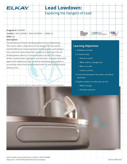 Continuing Education: Lead Lowdown