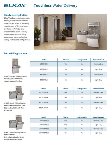 Touchless Water Delivery Sell Sheet